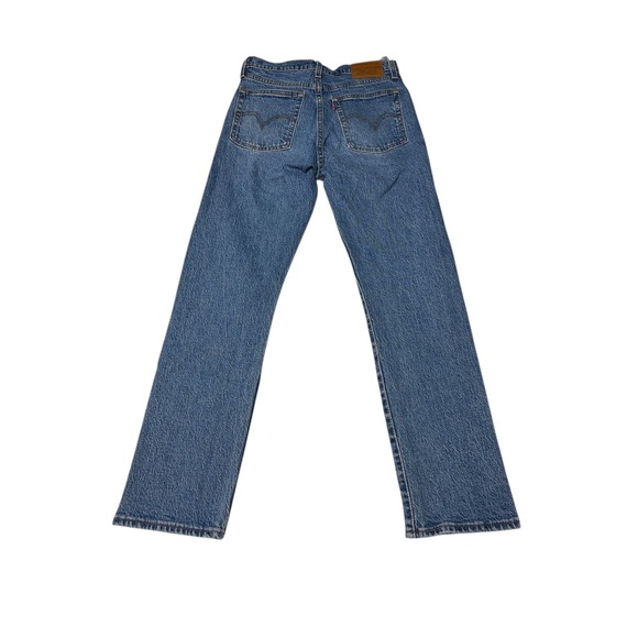 Levi's‎ Premium Big E Wedgie Straight Jeans Women's 25X28 Medium Wash Button Fly - Picture 9 of 16